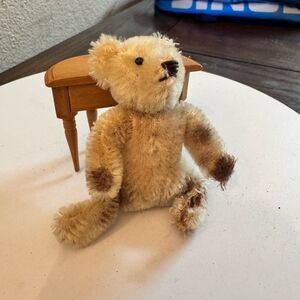 Antique Steiff Mohair Teddy Bear Mini 3" Tall Brown Fur *see Description*